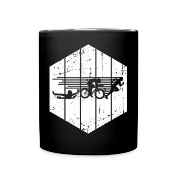 Compétition de triathlon - Mug uni - noir - Devant