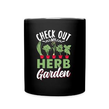 Voir mon jardin d’herbes aromatiques Herbes - Mug uni - noir - Devant