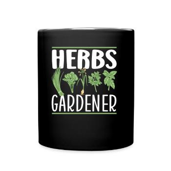 Herb Jardinier Herbe Herbe - Mug uni - noir - Devant