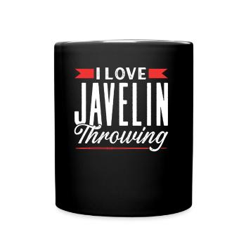 I love javelin throw Javelin throw Javelin thrower Javelin thrower - Full Colour Mug - black - Front