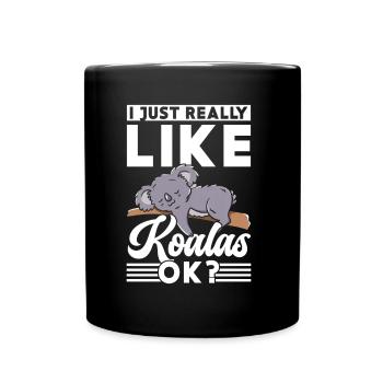 I like koalas just very koala bear animal koala - Full Colour Mug - black - Front