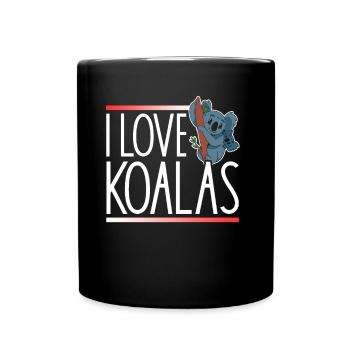 I Love Koalas Cute Koala Koala Bear Animal - Full Colour Mug - black - Front