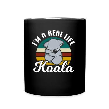 I am a real koala animal koalas cute koala bear - Full Colour Mug - black - Front