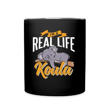 I am a real koala animal koala bear cute koalas - Full Colour Mug - black - Front