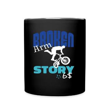 Broken Arm Story Drôle Freestyle Bmx Cyclistes - Mug uni - noir - Devant