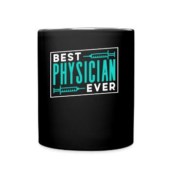 Der Beste Arzt Aller Zeiten Beruf Doktor Mediziner - Tasse einfarbig - Schwarz - Vorne