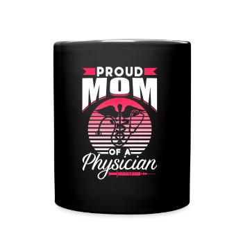 Fière maman d’un médecin médecin médecin médecin - Mug uni - noir - Devant