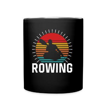Rowing Rowing Rowing Rowing Rowing - Full Colour Mug - black - Front