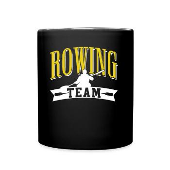 Rudermannschaft Ruder Ruderer Rudern Ruderboot - Tasse einfarbig - Schwarz - Vorne