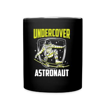 Undercover Astronaut Astronomy Space Rocket - Full Colour Mug - black - Front