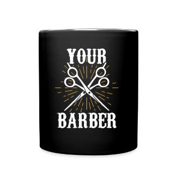Votre profession de barbier Barbier Barbier - Mug uni - noir - Devant