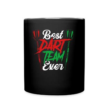 Beste Dartmannschaft Aller Zeiten Darts Dart - Tasse einfarbig - Schwarz - Vorne