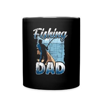 Pêche Papa Pêche Pêcheur Pêcheur Ange - Mug uni - noir - Devant