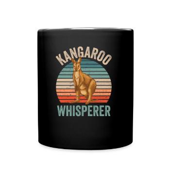 Kangaroo Whisperer Animal Kangaroo Kangaroo - Full Colour Mug - black - Front