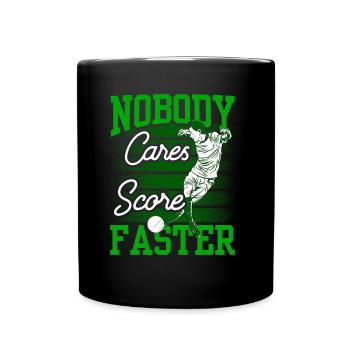 Personne ne s’en soucie Marquer des buts football rapide - Mug uni - noir - Devant