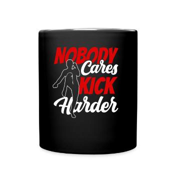 Niemand Interessiert Es Kick Härter Kickboxen Team - Tasse einfarbig - Schwarz - Vorne
