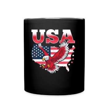 États-Unis Amérique États-Unis Patriotique américain - Mug uni - noir - Devant