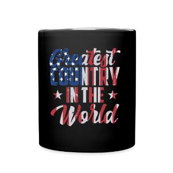 The greatest country in the world America USA US - Full Colour Mug - black - Front