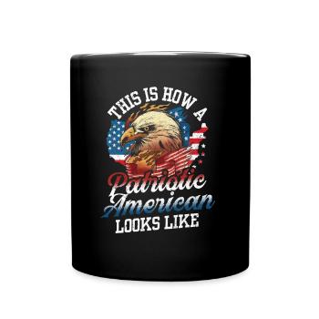 Voici à quoi ressemble un patriote américain des États-Unis - Mug uni - noir - Devant