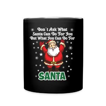 What Santa Can Do For You - Full Colour Mug - black - Front