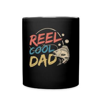 Reel Cool Papa Fisherman Pêche Pêcheur Pêche Pêche - Mug uni - noir - Devant
