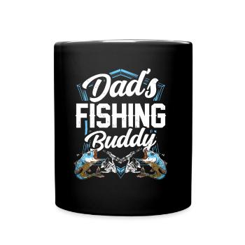 Daddy's Fishing Buddy Fishing Fishing Friend - Full Colour Mug - black - Front