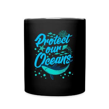 Protects our oceans Ocean Protection Sea Sea - Full Colour Mug - black - Front