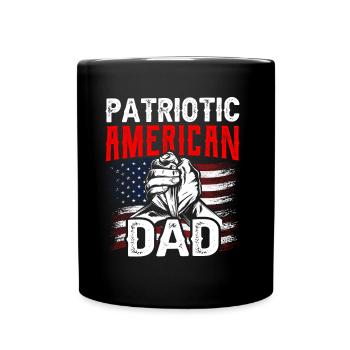 Patriotic American Father USA US Patriot - Full Colour Mug - black - Front