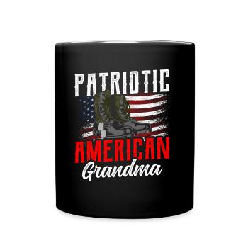 Patriotic American Grandmother US Patriot - Full Colour Mug - black - Front
