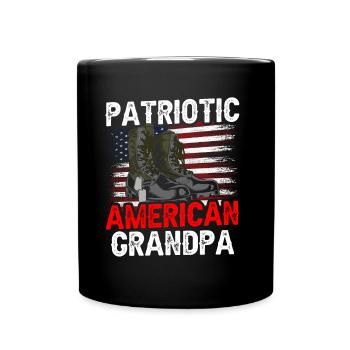Patriotic American Grandfather US Patriot - Full Colour Mug - black - Front