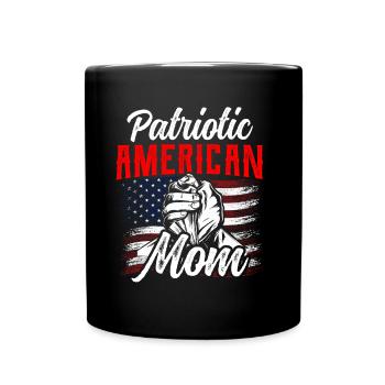 Patriotique Mère Américaine USA US Patriot - Mug uni - noir - Devant
