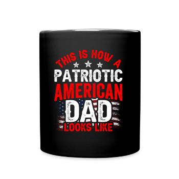 Voici à quoi ressemble un père américain patriote - Mug uni - noir - Devant