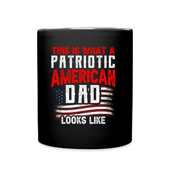 Voici à quoi ressemble un père américain patriote - Mug uni - noir - Devant