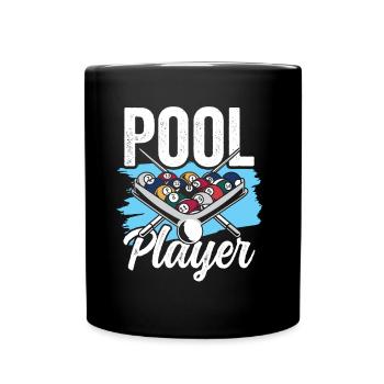 Pool Spieler Billiard Billard Liebhaber - Tasse einfarbig - Schwarz - Vorne