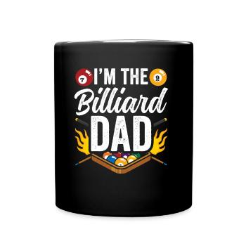 Ich Bin Der Billard Vater Billiard Pool Spieler - Tasse einfarbig - Schwarz - Vorne