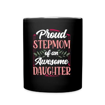 Fière belle-mère d’une grande fille - Mug uni - noir - Devant