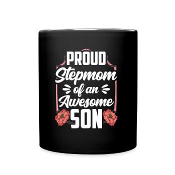 Fière belle-mère d’un grand fils - Mug uni - noir - Devant