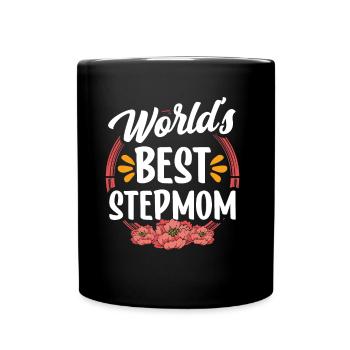 Die Beste Stiefmutter Der Welt Kind Ziehmutter - Tasse einfarbig - Schwarz - Vorne