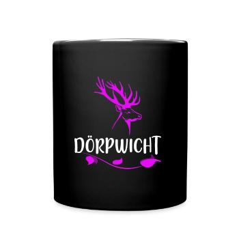 Dörpwicht Mädchen Frau vom Dorf - Tasse einfarbig - Schwarz - Vorne