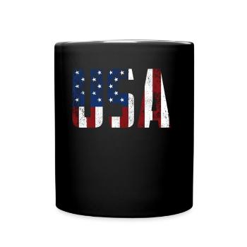 États-Unis Amérique États-Unis Patriotique américain - Mug uni - noir - Devant