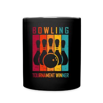 Bowling Tournament Winner Bowler Team Bowling - Full Colour Mug - black - Front