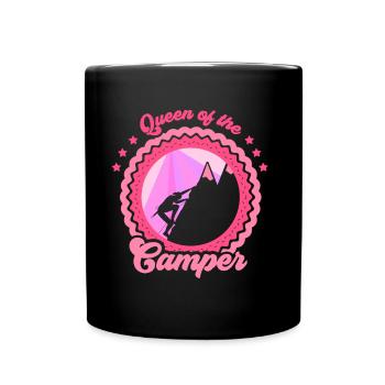 Queen of the camper camper camping camping - Full Colour Mug - black - Front