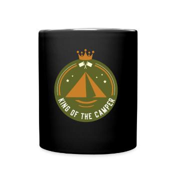 Roi des campeurs camping camping camping camping camp - Mug uni - noir - Devant