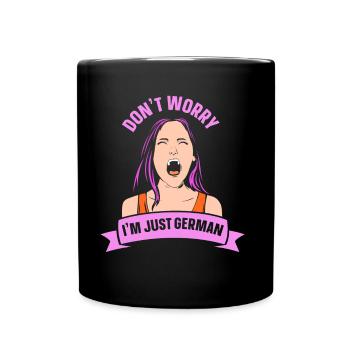 Don't worry, I'm only a German voice German - Full Colour Mug - black - Front