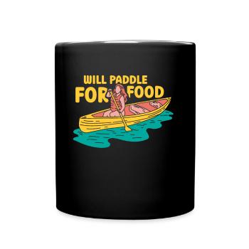 Pagayer pour la nourriture Hobby Kayak Kayak Kayak - Mug uni - noir - Devant