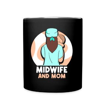 Hebamme Und Mutter Hebammen Beruf Geburtshilfe - Tasse einfarbig - Schwarz - Vorne