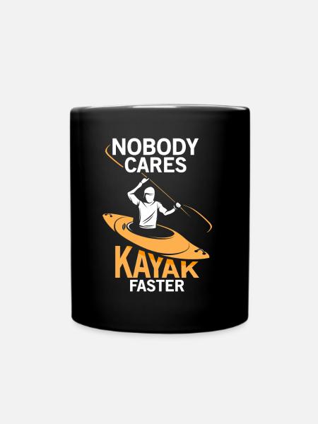 Personne ne se soucie kayak plus vite personne ne s’en soucie - Mug uni - noir