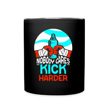 Niemand Interessiert Es Kick Härter Kickboxen Team - Tasse einfarbig - Schwarz - Vorne