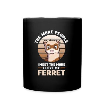 Amoureux des furets | Animaux de compagnie Idées cadeaux - Mug uni - noir - Devant