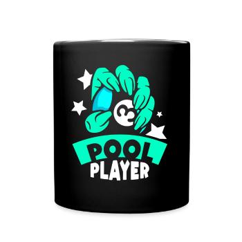 Pool Spieler Billard Billiard Liebhaber - Tasse einfarbig - Schwarz - Vorne